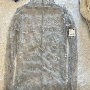 Sheer Floral Long Sleeve Top